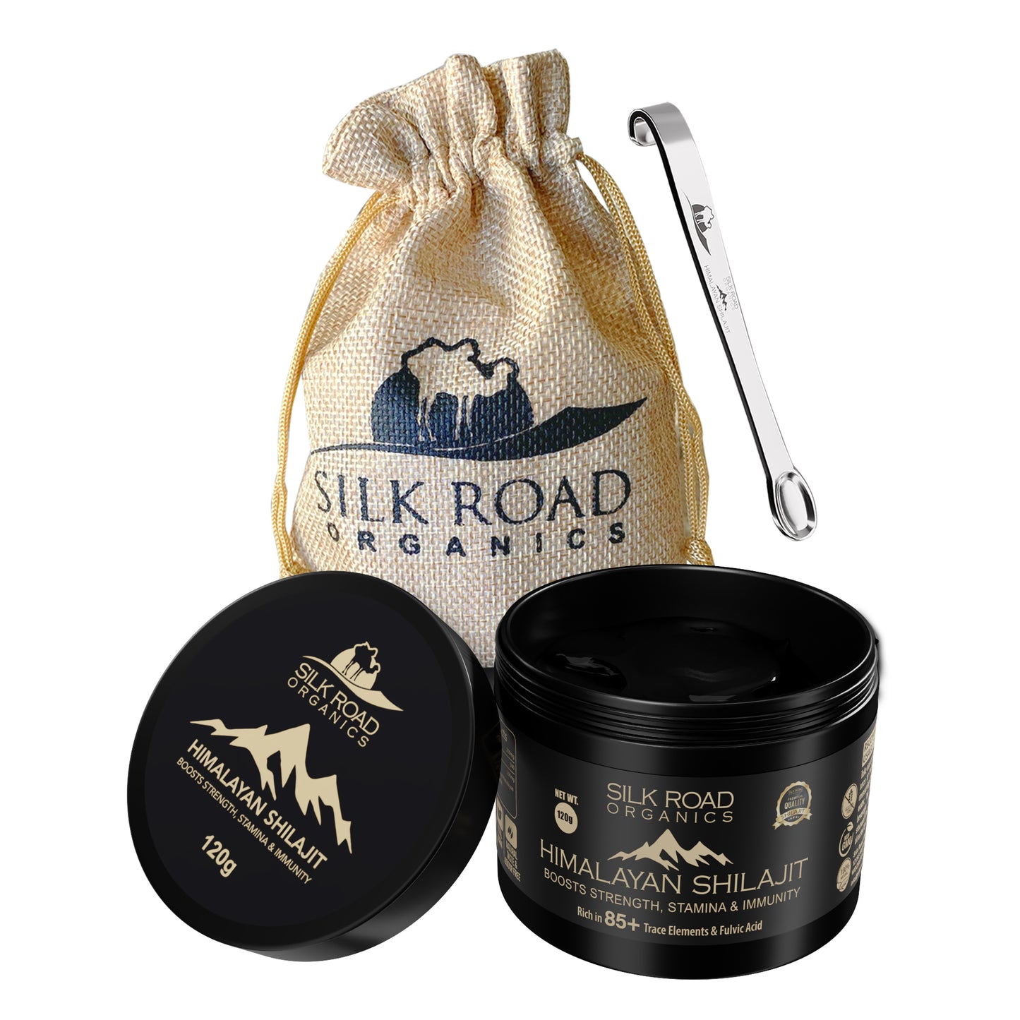 Pure Himalayan Shilajit Resin (35g) with Fulvic Acid & 85+ Trace Minerals – Natural Energy, Focus, Immune & Metabolism Booster | Measuring Spoon Included
