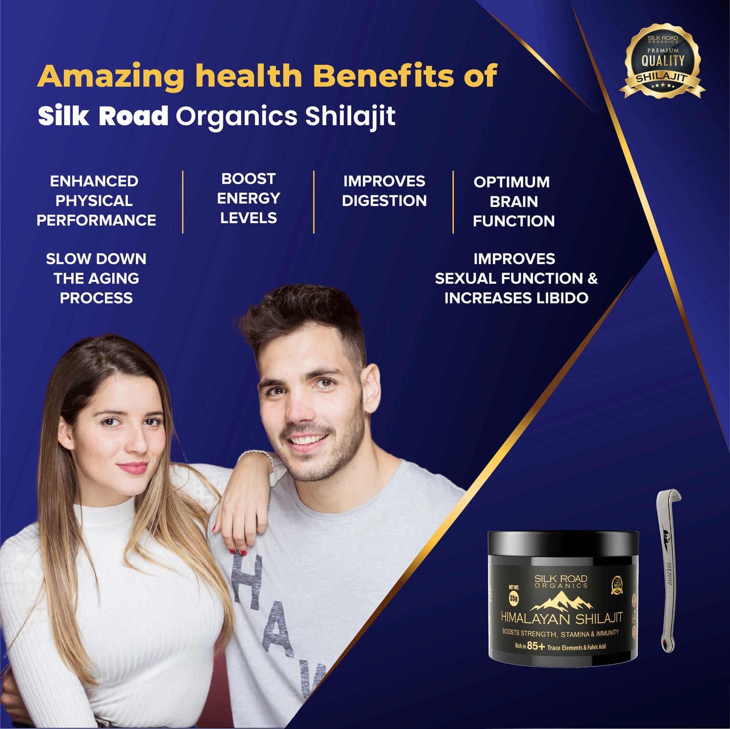 Pure Himalayan Shilajit Resin (35g) with Fulvic Acid & 85+ Trace Minerals – Natural Energy, Focus, Immune & Metabolism Booster | Measuring Spoon Included