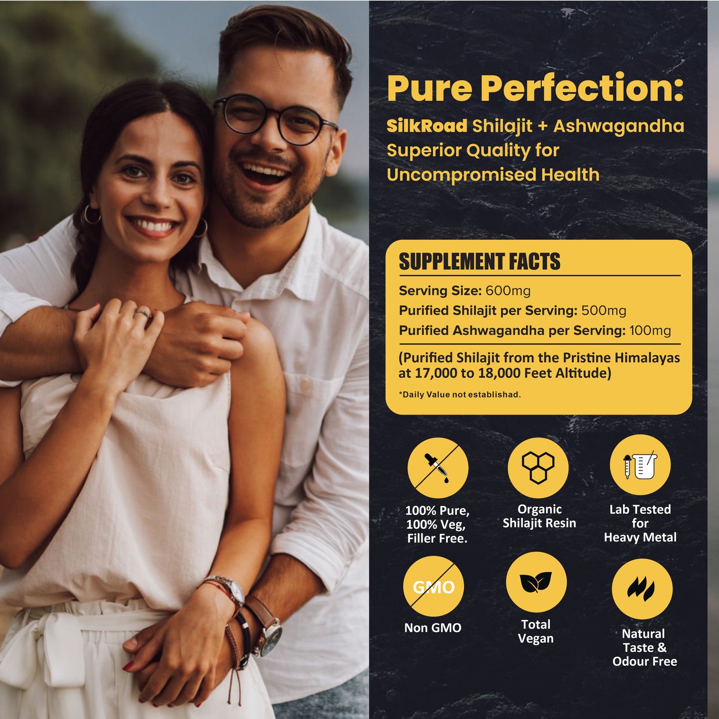 ShilaPower Himalayan Shilajit & Ashwagandha (35g) – Fulvic Acid, 85+ Minerals – Energy, Stress Relief, Focus & Immune Support | Spoon Included