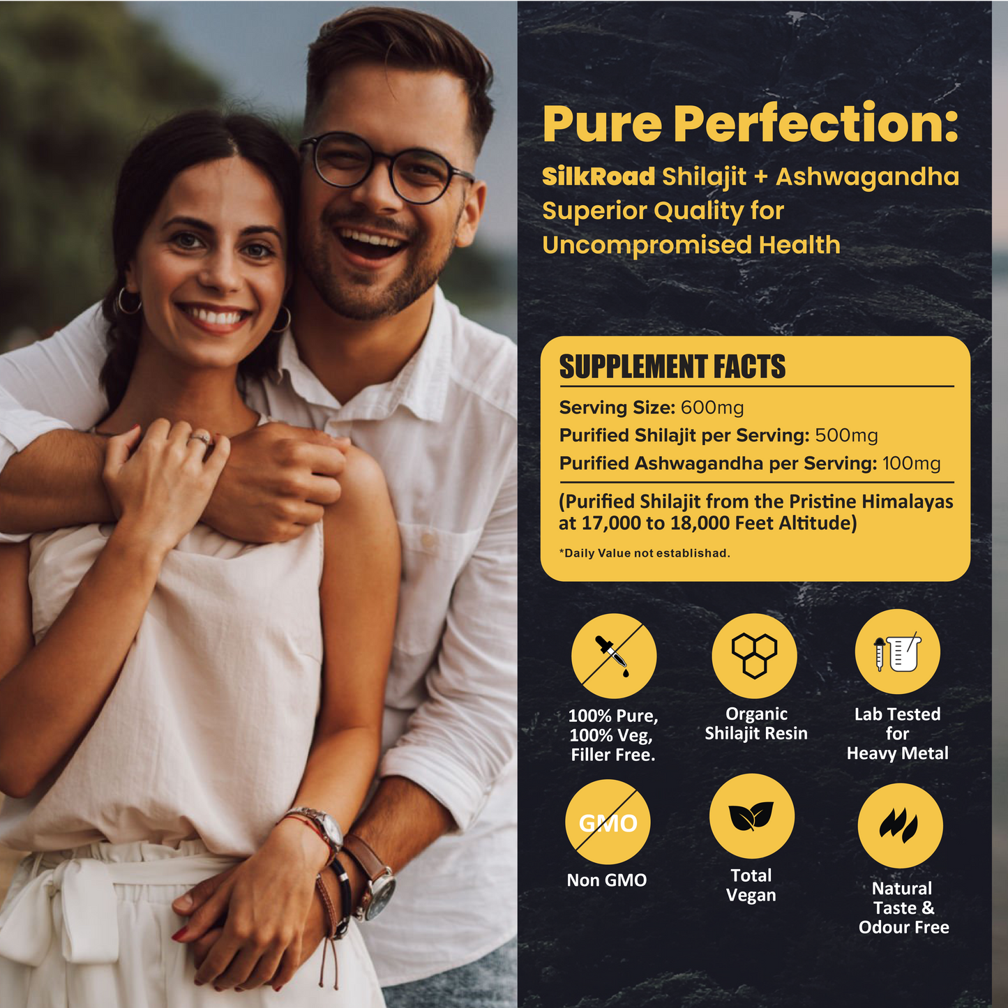 Silk Road Organics Premium ShilaPower Shilajit Resin with Free Hanging Metal Spoon – Pure Himalayan Shilajit with Ashwagandha & 85+ Trace Minerals for Energy & Stamina