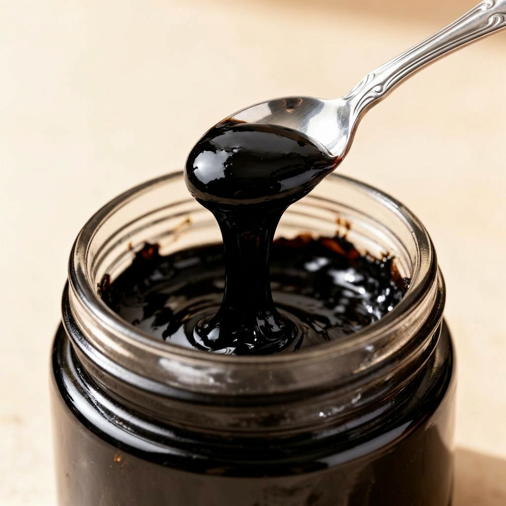 Pure Himalayan Shilajit resin closeup