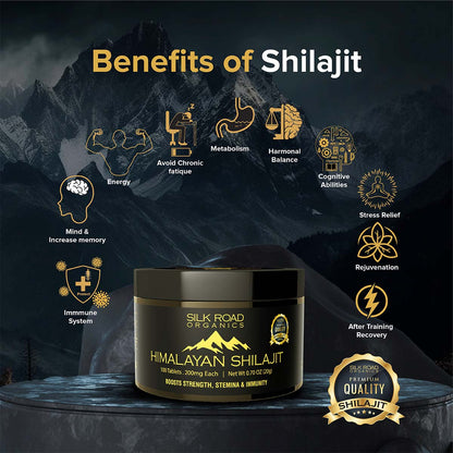 Pure Himalayan Shilajit 100 Pills Jar