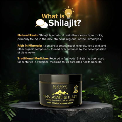 Pure Himalayan Shilajit 100 Pills Jar